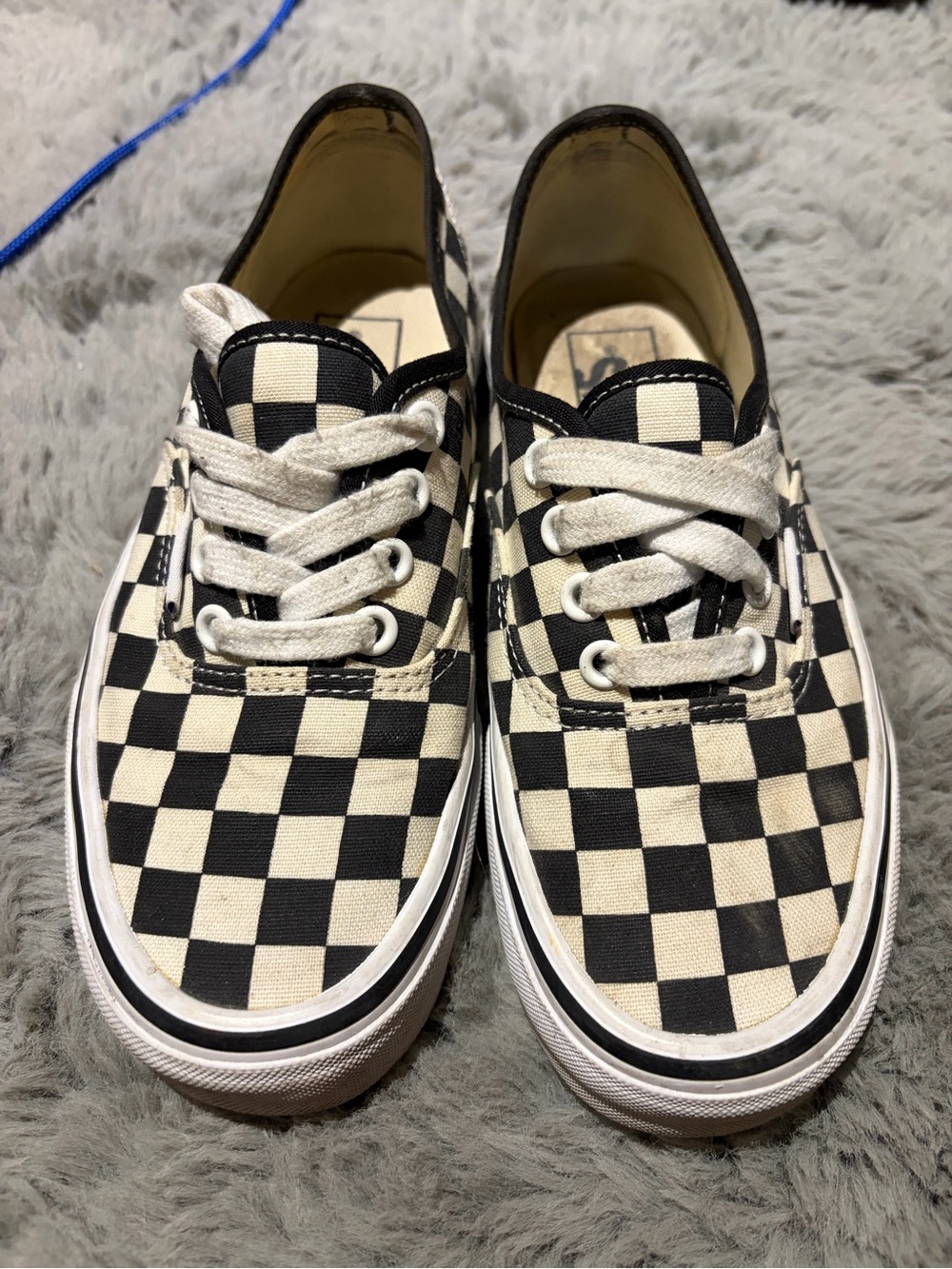 Black & Cream Checkerboard vans
